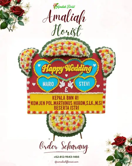 Papan Bunga Pernikahan Bencongan